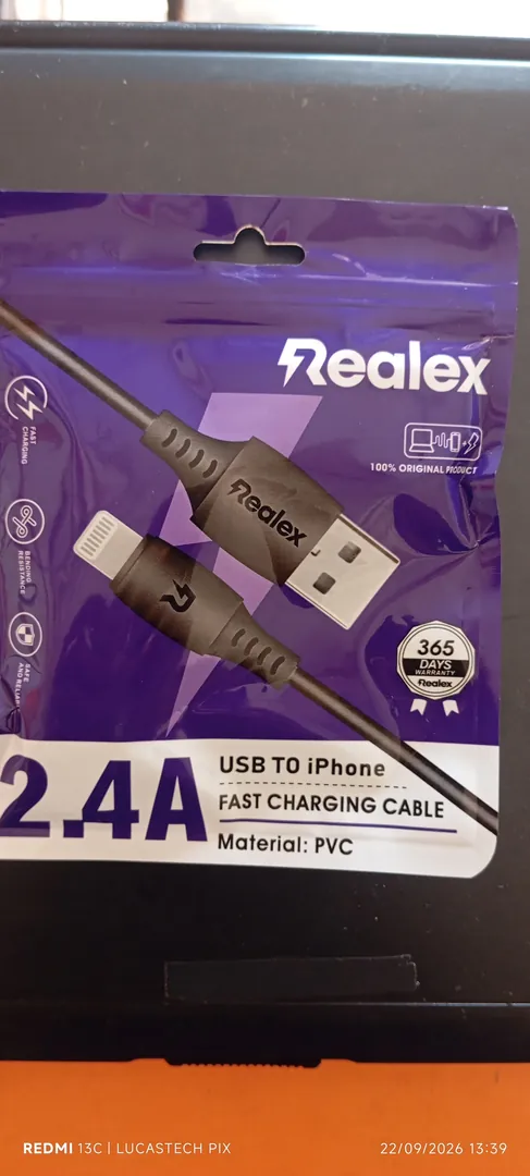 Realex sachets iPhone cable usb to iPhone
